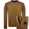 C P COMPANY CP COMPANY DIAGONAL SWEATSHIRT BROWN