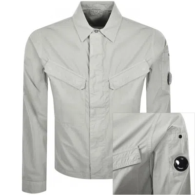 C.p. Company Cp Company Gabardine Overshirt Grey In Gray