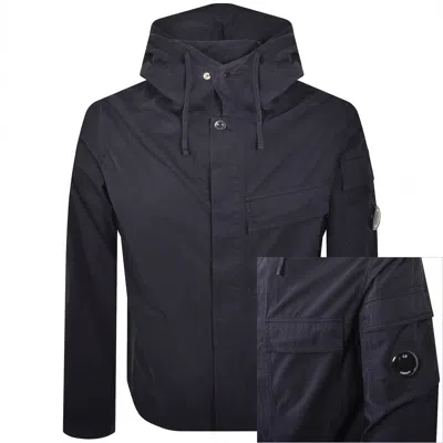 C.p. Company Cp Company Gabardine Overshirt Navy In Black