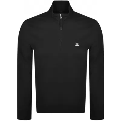 C.p. Company Cp Company Half Zip Polo T Shirt Black