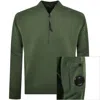 C P COMPANY CP COMPANY HALF ZIP SWEATSHIRT GREEN