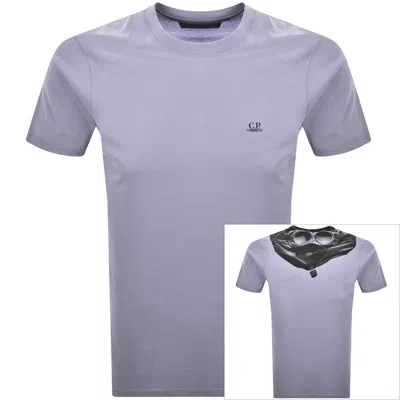 C.p. Company Cp Company Jersey Back Goggle T Shirt Purple