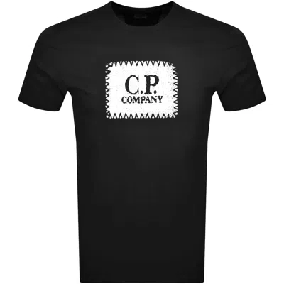 C.p. Company Cp Company Jersey Logo Label T Shirt Black
