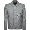 C.p. Company Cp Company Lino Wax Overshirt Limestone In Gray