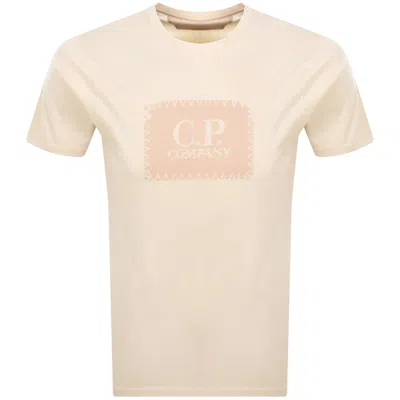 C.p. Company Cp Company Logo T Shirt Pistachio Shell In Brown