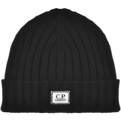 C.p. Company Cp Company Merino Wool Beanie Hat Black
