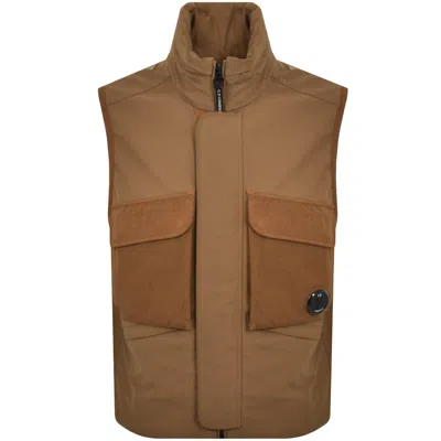 C.p. Company Cp Company Outerwear Vest Gilet Brown