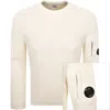 C.p. Company Cp Company Rib Knit Jumper Gauze White In Neutral