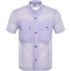 C.p. Company Cp Company Short Sleeve Shirt Lilac In Lilac