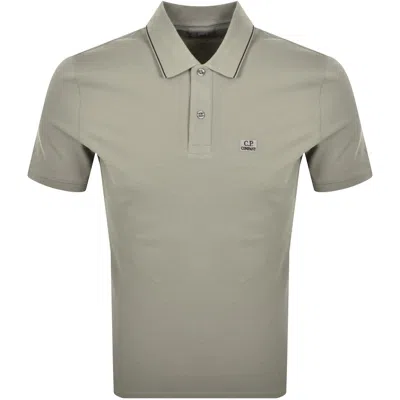 C.p. Company Cp Company Tipped Polo T Shirt Fallen Rock In Gray