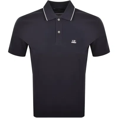 C.p. Company Cp Company Tipped Polo T Shirt Total Eclipse In Blue