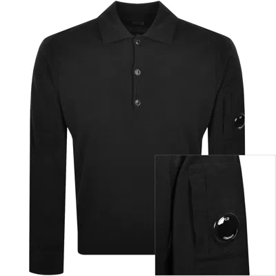 C.p. Company Cp Company Wool Knit Polo Black