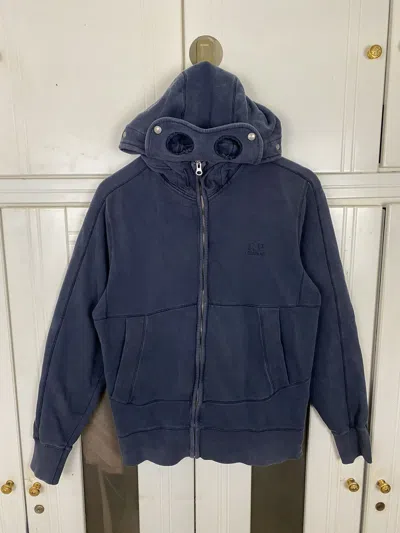 Pre-owned C P Company X Massimo Osti Vintage C.p Company Google Hoodies In Faded Blue