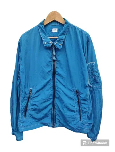 Pre-owned C P Company X Massimo Osti Vintage C.p Company Sleeve Spellout Multipocket Jacket In Blue