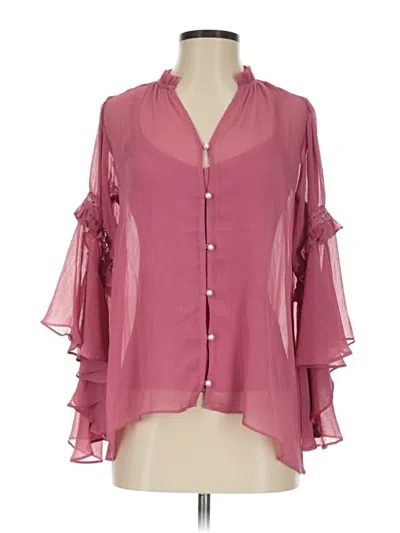 Pre-owned C. Wonder 3/4 Sleeve Blouse In Pink