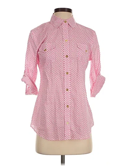 Pre-owned C. Wonder 3/4 Sleeve Button Down Shirt In Pink