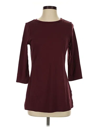 Pre-owned C. Wonder 3/4 Sleeve Top Burgundy Boatneck Tops