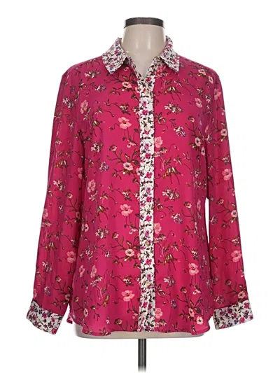 Pre-owned C. Wonder Long Sleeve Blouse In Pink