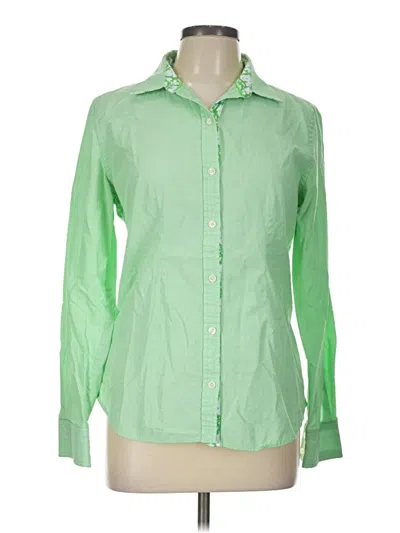 Pre-owned C. Wonder Long Sleeve Button Down Shirt In Green