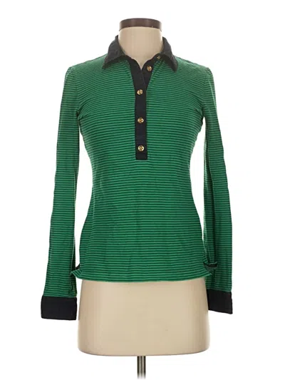 Pre-owned C. Wonder Long Sleeve Polo Shirt In Green