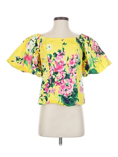 Pre-owned C. Wonder Short Sleeve Blouse In Yellow