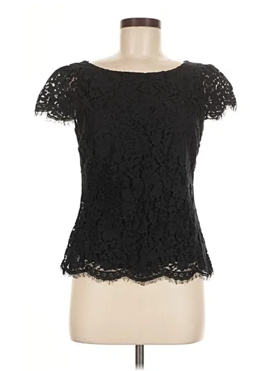 Pre-owned C. Wonder Short Sleeve Top Black Sweetheart Neckline Tops