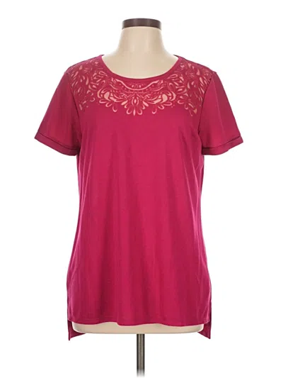 Pre-owned C. Wonder Short Sleeve Top Burgundy Scoop Neck Tops