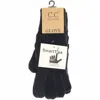 C.C BEANIE WOMEN'S SOLID CABLE KNIT GLOVES IN NAVY