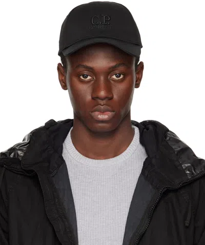 C.p. Company Chrome-r Embroidered-logo Cap In Black