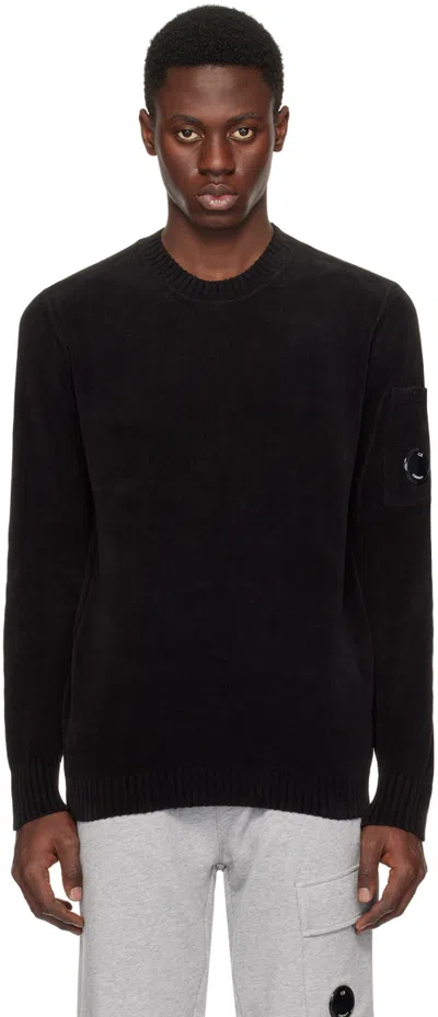 C.p. Company Black Lens Sweater In Black 999