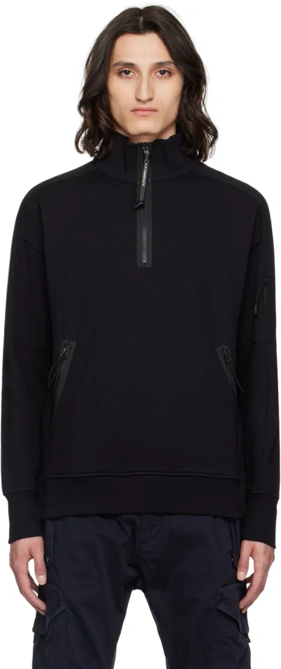 C.p. Company Black Lens Sweatshirt In Black 999