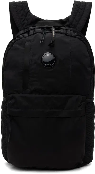 C.p. Company Black Nylon B Backpack In Black 999