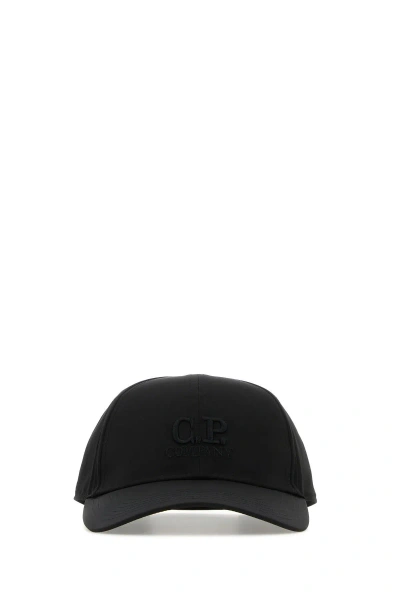 C.p. Company Black Nylon Baseball Cap