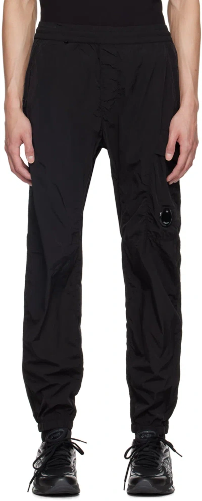 C.p. Company Black Regular Track Pants In Black 999