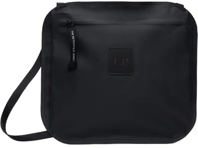 C.p. Company Black Rubber Reps Bag In Black 999