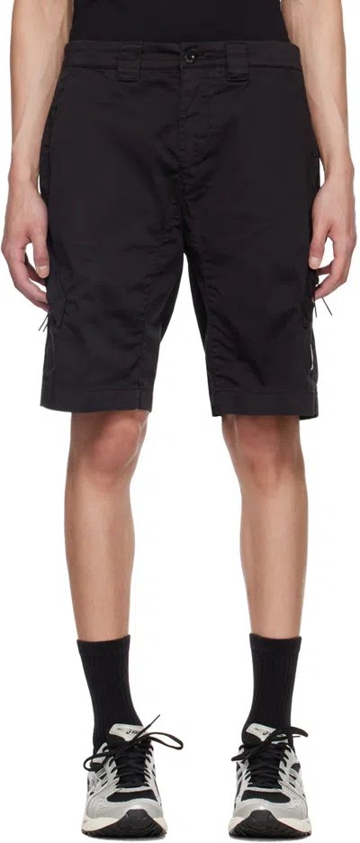 C.p. Company Black Utility Shorts In Black 999