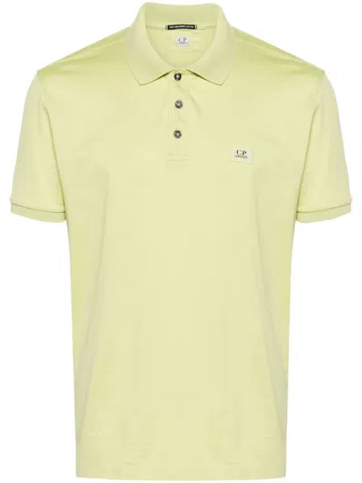 C.p. Company Jersey-poloshirt Mit Logo-patch In White