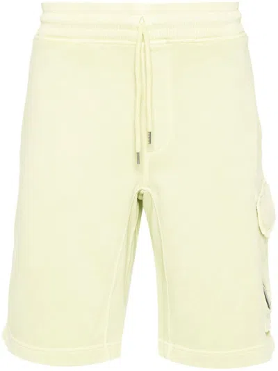 C.p. Company C. P. Company `diagonal Fleece` Cargo Shorts In White