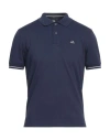 C.p. Company C. P. Company Man Polo Shirt Navy Size M Cotton, Polyamide In Navy Blue