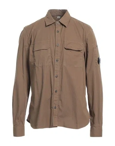 C.p. Company C. P. Company Man Shirt Khaki Size 3xl Linen In Beige