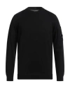 C.p. Company Cp Company Sea Island Cotton Crew Neck Jumper In Black