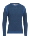 C.p. Company C. P. Company Man Sweater Navy Size 34 Linen, Cotton, Polyamide In Navy Blue