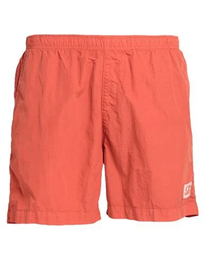 C.p. Company C. P. Company Man Swim Trunks Orange Size 32 Polyamide, Cotton In Orange