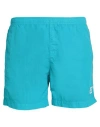 C.p. Company C. P. Company Man Swim Trunks Turquoise Size 42 Polyamide, Cotton In Blue