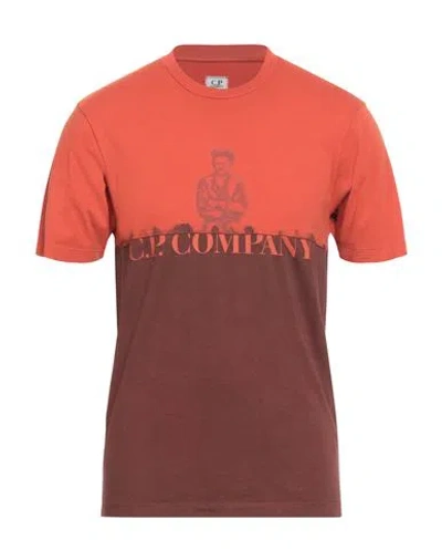 C.p. Company C. P. Company Man T-shirt Rust Size 3xl Cotton In Red
