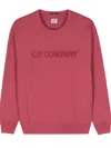 C.p. Company Terrycloth-logo Cotton Sweatshirt In Red