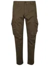 C.p. Company Trousers Cargo Multiple Pockets In Green