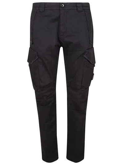 C.p. Company Cargo Buttoned Trousers In Total Eclipse