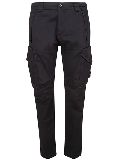 C.p. Company Cargo Buttoned Trousers In Ivy Green
