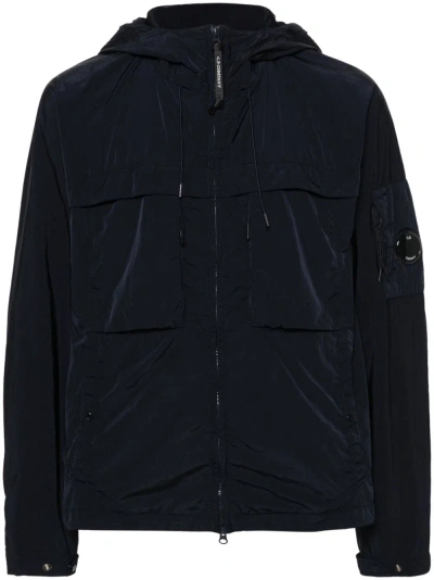 C.p. Company Chrome-r Hooded Jacket In Navy